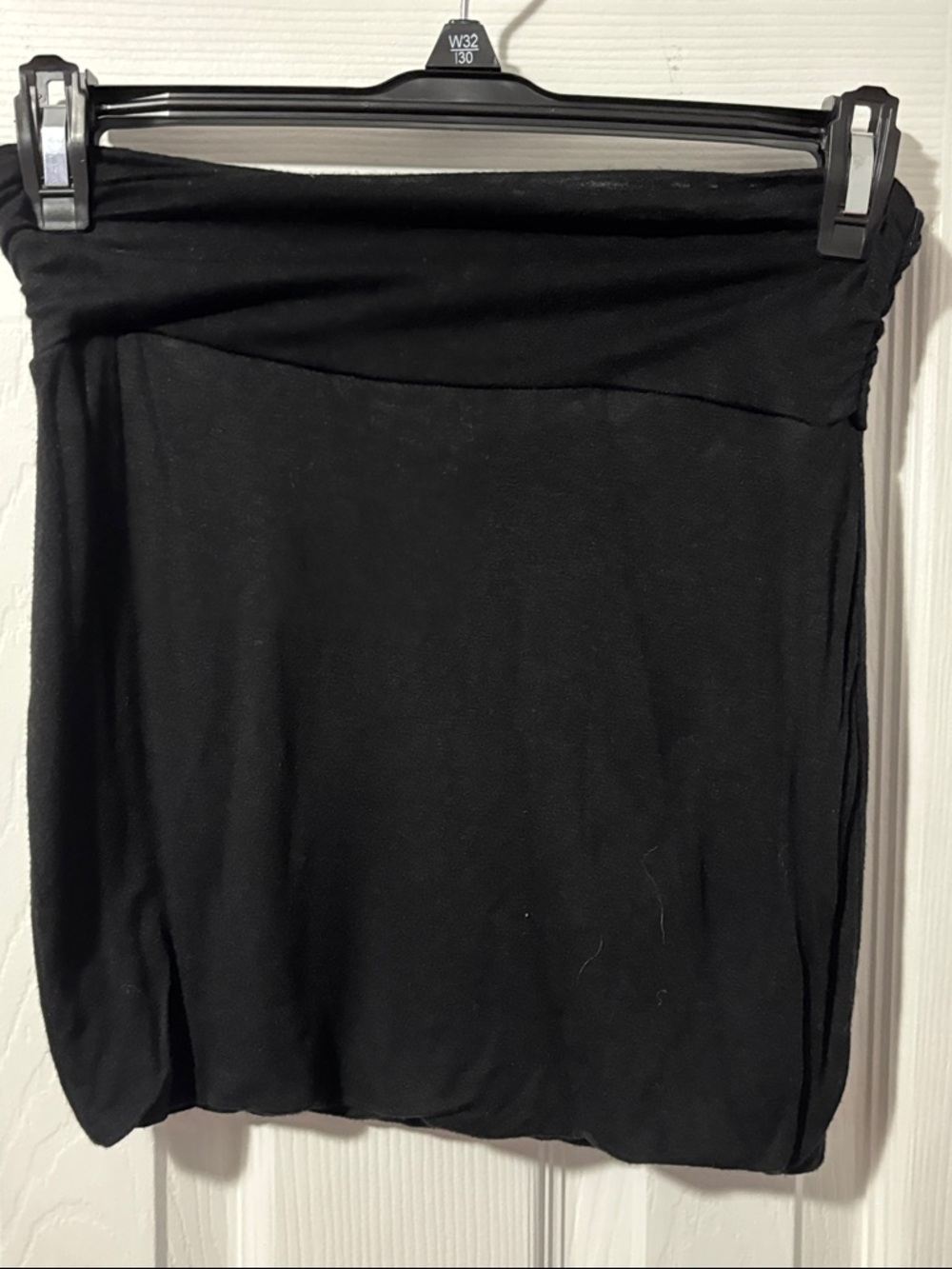 Body Central Black Fold-Over Waist Mini Skirt